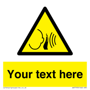 Custom warning sudden loud noise